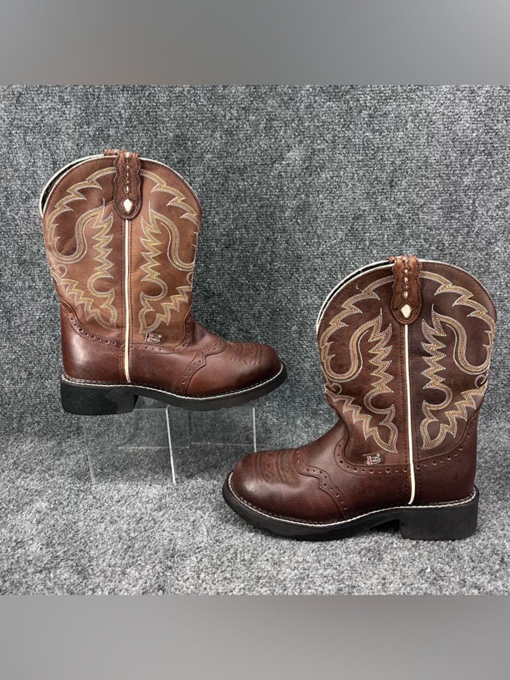 Justin Gypsy Ladies Leather Cowboy Boots L9909 Ladies Size 8 B Western Women’s